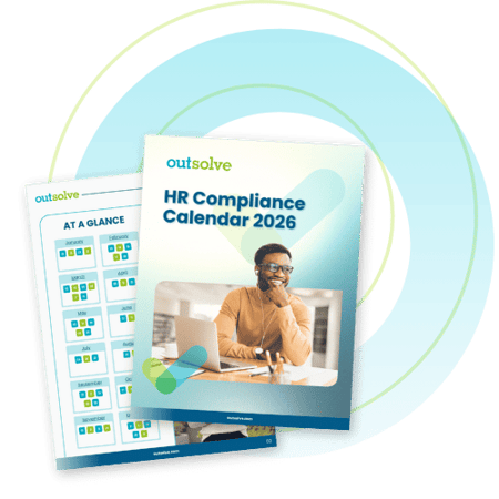 Thumbnails images of OutSolve's 2026 HR Compliance Calendar